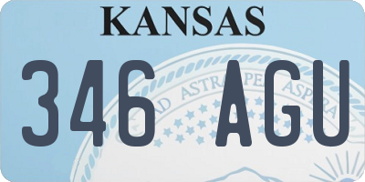 KS license plate 346AGU