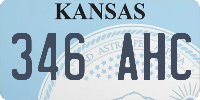 KS license plate 346AHC