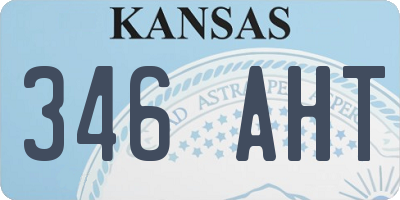 KS license plate 346AHT