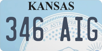 KS license plate 346AIG