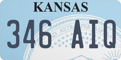 KS license plate 346AIQ