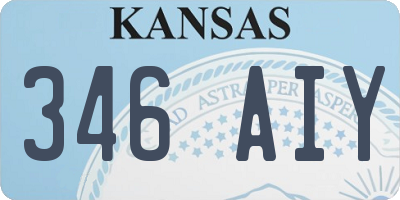 KS license plate 346AIY