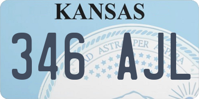 KS license plate 346AJL