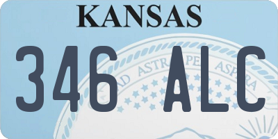 KS license plate 346ALC