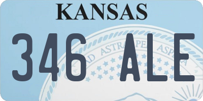 KS license plate 346ALE