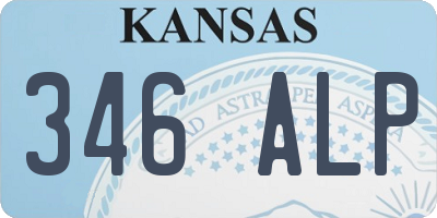 KS license plate 346ALP