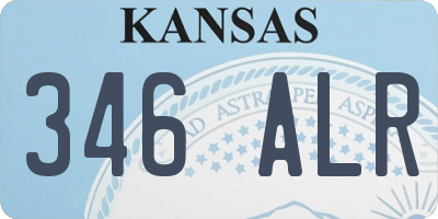 KS license plate 346ALR