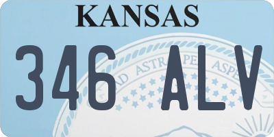 KS license plate 346ALV