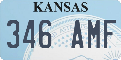 KS license plate 346AMF