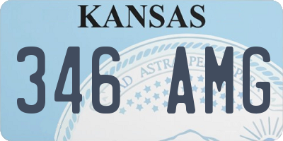 KS license plate 346AMG