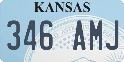 KS license plate 346AMJ