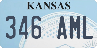 KS license plate 346AML