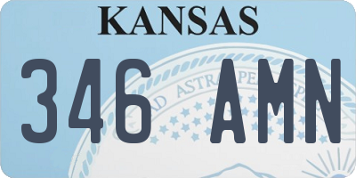 KS license plate 346AMN