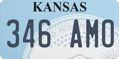 KS license plate 346AMO