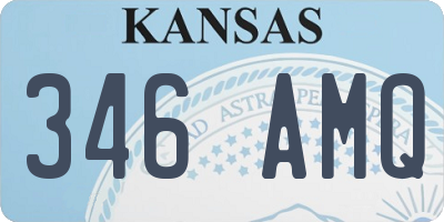 KS license plate 346AMQ