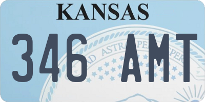 KS license plate 346AMT