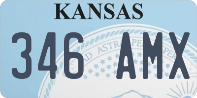 KS license plate 346AMX