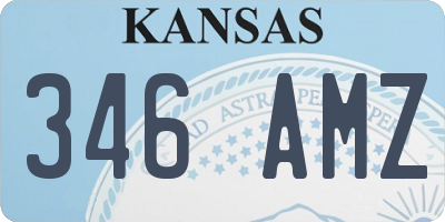KS license plate 346AMZ