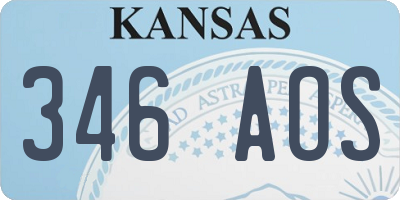 KS license plate 346AOS
