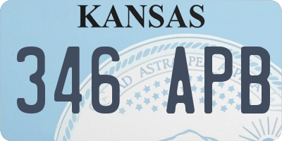 KS license plate 346APB