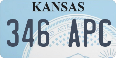 KS license plate 346APC