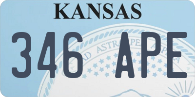 KS license plate 346APE