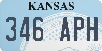 KS license plate 346APH
