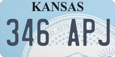 KS license plate 346APJ