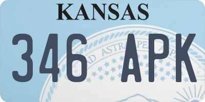 KS license plate 346APK