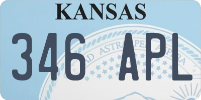 KS license plate 346APL