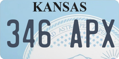 KS license plate 346APX