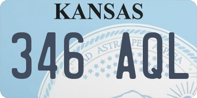 KS license plate 346AQL