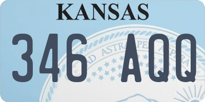 KS license plate 346AQQ