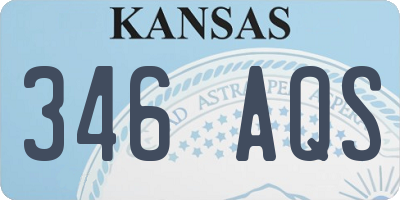 KS license plate 346AQS