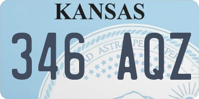 KS license plate 346AQZ