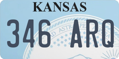KS license plate 346ARQ
