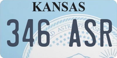 KS license plate 346ASR