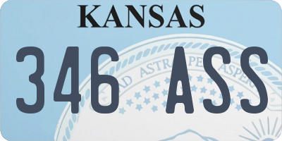 KS license plate 346ASS