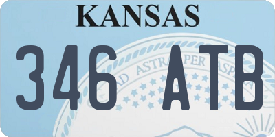 KS license plate 346ATB