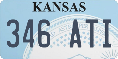KS license plate 346ATI