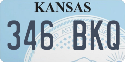 KS license plate 346BKQ