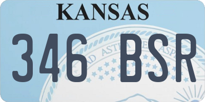 KS license plate 346BSR