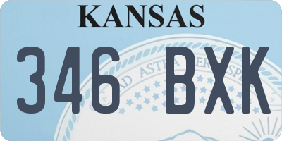 KS license plate 346BXK