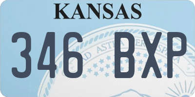 KS license plate 346BXP