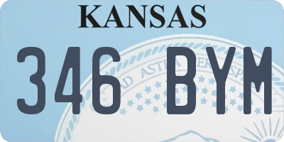 KS license plate 346BYM