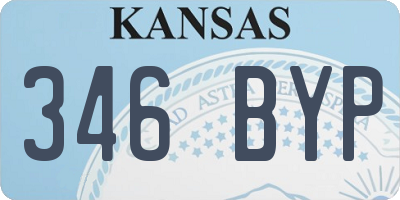 KS license plate 346BYP