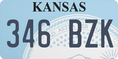 KS license plate 346BZK