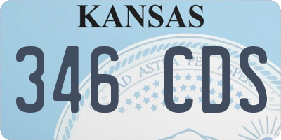 KS license plate 346CDS