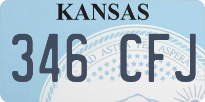 KS license plate 346CFJ
