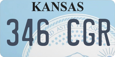 KS license plate 346CGR